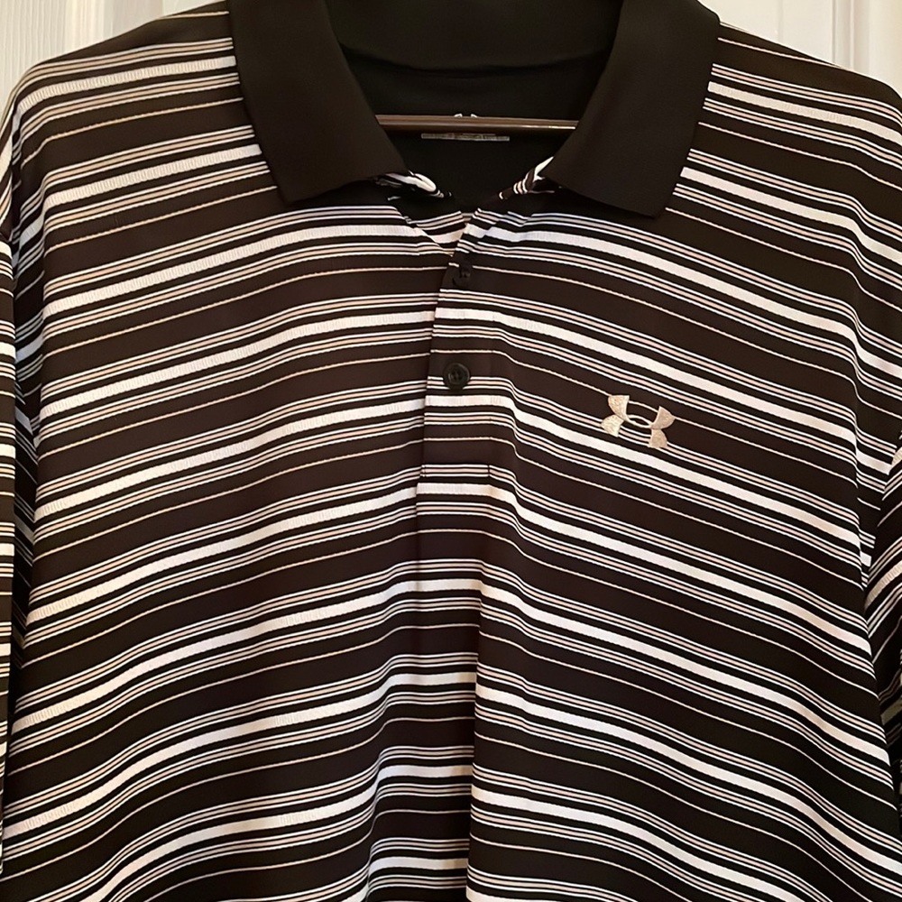 Striped Men’s Under Armour golf shirt
